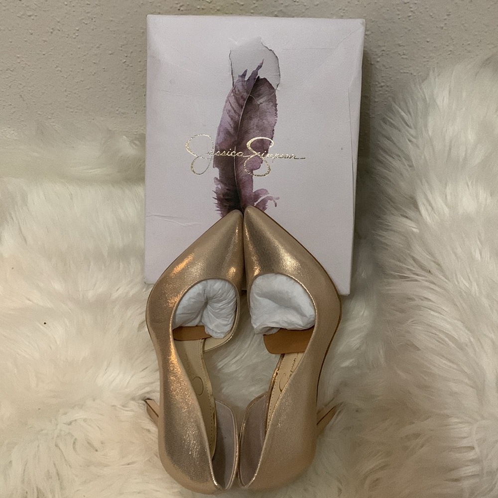 🥂GLAM! Champagne “Claudette” D’Orsay Pump -Jessica Simpson -Size 7 BRAND NEW! - Picture 8 of 9